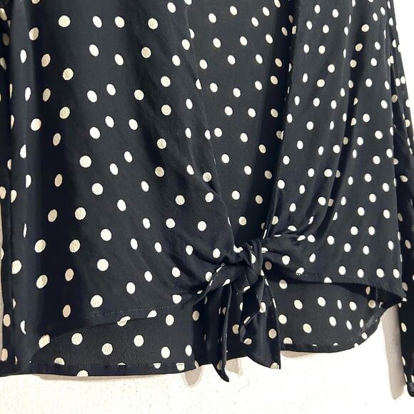 Reformation Casa Blanca Sheer Top Cardigan Polka Dot black white EUC size XS - Picture 10 of 14